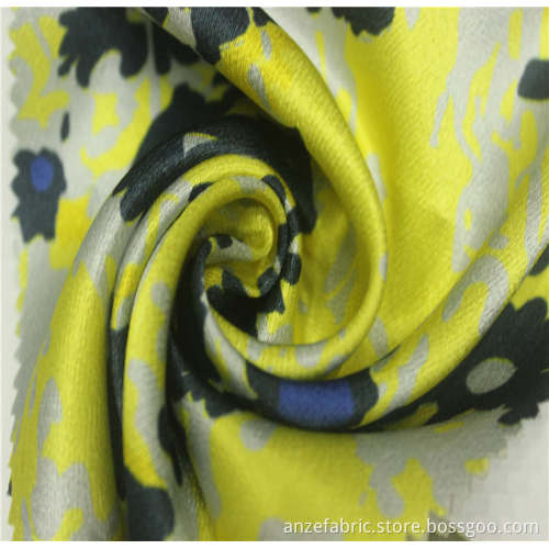 VISCOSE RAYON SATEEN CREPE digital printed fabric